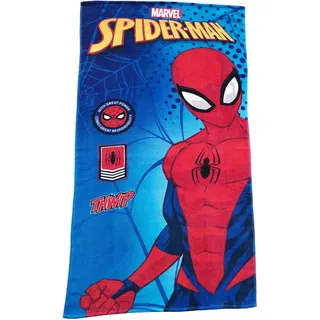 Theonoi Kinder Handtuch Badetuch Strandtuch Duschtuch für Mädchen und Jungen 100% Baumwolle 70x140 cm (Spiderman Stand)
