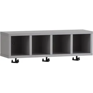 MÖBELPARTNER Hängeregal Balto 59,8 x 17,6 x 20,2 cm Platingrau