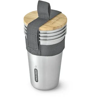 Black+Blum Set 4 Edelstahl-Becher 0,5 Liter für Camping, Picknick
