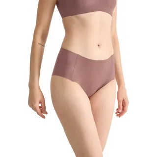 SLOGGI High-Waist-Slip "ZERO Feel 2.0", Damen, Gr. M, braun (cacao), Single Jersey, Obermaterial: 76% Polyamid, 24% Elasthan, körpernah, Unterhosen, nahtlos, ultraleicht, hohe Taille, weich