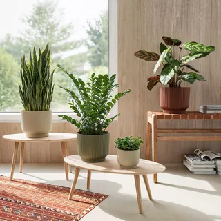 Artevasi Blumentopf Miami Wavy 20cm Anthrazit – eleganter Übertopf mit Wellenstruktur, mattem Finish – ideal als Pflanzkübel für Moderne Räume