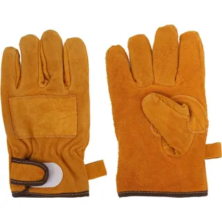 Hitzebeständige Handschuhe Kälber Leder Polyester Handschutz BBQ Grill Of