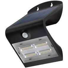 Bild 45807 LED Solarleuchte Außenstrahler mit Bewegungsmelder Aussen / 3,2W Solar Lampe Outdoor / IP65 Gartenstrahler / Außenlampe mit Bewegungsmelder PIR Sensor / Schwarz