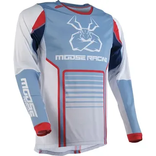 Moose Soft-goods Agroid Langarm-trikot - Blue / Gray - L