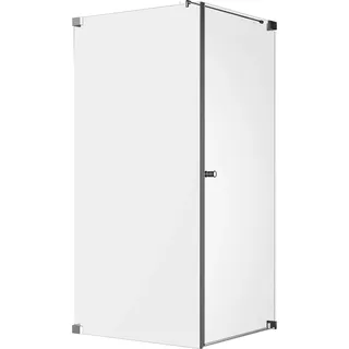 Eckdusche Brava Drehtür und Seitenwand Chrom Sondermaßanfertigung Anschlag R