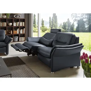 Hukla Couch Leder 2,5-Sitzer Blau
