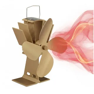 Relaxdays Ofenventilator Aluminium 24 x 14 cm Braun