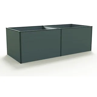 GFP Aluminium Hochbeet KINGSIZE DANIELA - 235 x 77 x 77 cm - Anthrazit, Stecksystem, langlebig - Grau