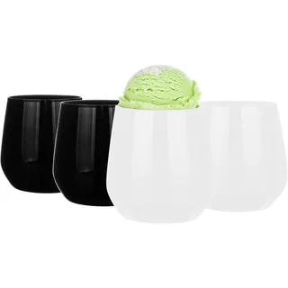 Glasmark KROSNO, 430ml, Set von 4, Trinkgläser, Longdrinkgläser, Wassergläser, Saftgläse, Cocktailgläser, Spülmaschinenfest, Perfekt für Zuhause, Restaurants und Partys