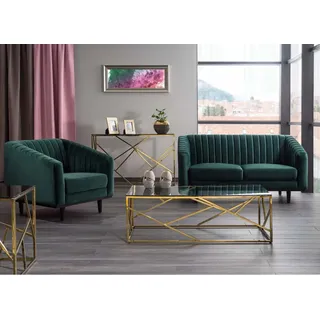 Kagu Couchtisch 120 cm Seina Marmor Schwarz - Schwarz