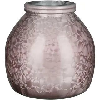 GILDE Tischvase »Vase Montana, bauchig, aus Glas, Höhe ca. 20 cm«, (1 St.), Europäische Herstellung, aus recyceltem Material, rosa