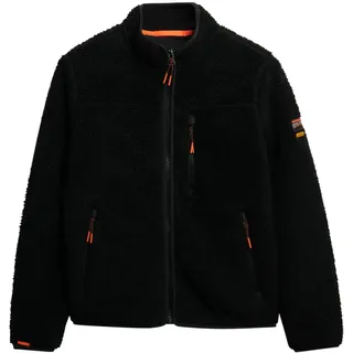 Superdry Damen. Outdoor Fleece Full Zip Fleece schwarz (8 UK = XS), Lässig, Polyester