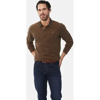 Langarm-Poloshirt BABISTA "Langarm-Poloshirt ZUPATERRI", Herren, Gr. S, orange (orange melange), Obermaterial: 100% Baumwolle CO., Shirts Langarm-Poloshirt