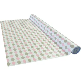 Venilia Klebefolie Tupfen Retro Rosa/Weiß/Grau/Taupe 45 cm x 2 m