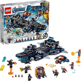 LEGO 76153 Super Heroes Marvel Avengers - Helicarrier Spielzeug mit Iron Man, Thor & Captain Marvel, Super Heroes Serie