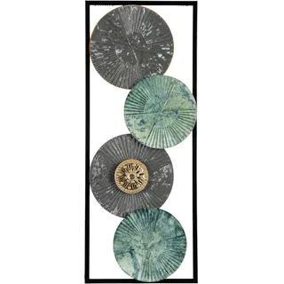 Bönninghoff Metallbild "ABSTRAKT – ORNAMENTE 20x50 cm – Deko modern", farbe bild(er): türkis, schwarz