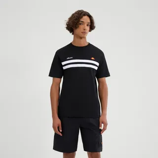 T-Shirt ELLESSE "VENIRE TEE", Herren, Gr. M, schwarz, weiß, Obermaterial: 100% Baumwolle, normal, Rundhals, Shirts T-Shirt, Kurzarm, mit Rundhalsausschnitt, aus Baumwolle, normale Länge