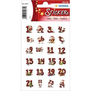 Herma Lebkuchenzahlen 1-24 Rot
