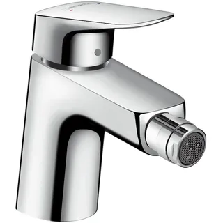 Hansgrohe Logis Einhebel-Bidetarmatur, Komfort-Höhe 70mm mit Zugstangen-Ablaufgarnitur, Chrom