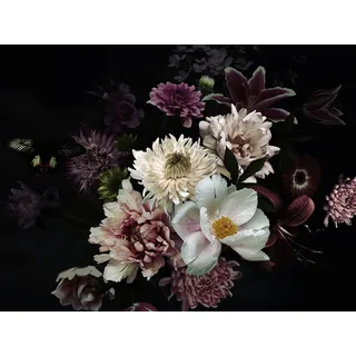 Papermoon "BLUMEN ABSTRAKT-MUSTER DESIGN ROSEN BLUMEN DECOR RETRO", bunt,