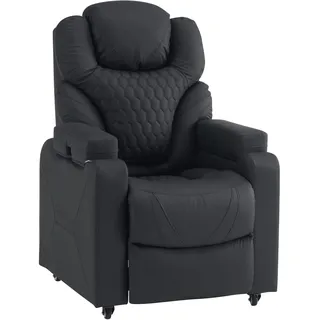 hjh OFFICE Loungesessel Game Sport RX – Ergonomischer Relaxsessel mit Liegefunktion (90–170°), 360° drehbar, gepolsterter Komfortsitz, Schwarz