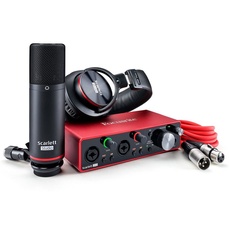 Bild Scarlett 2i2 Studio 3. Gen USB Audio-Interface-Bundle für Komponisten mit Kondensatormikrofon, Kopfhörern für Aufnahmen, Streaming & Podcasting, Rot