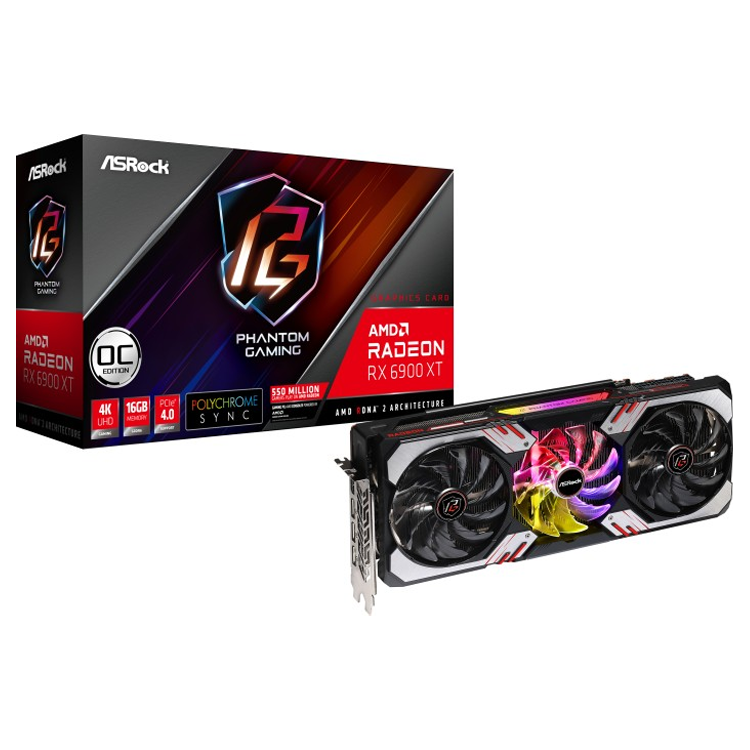 Bild von Radeon RX 6900 XT Phantom Gaming D OC 16 GB GDDR6 1925 MHz 90-GA2DZZ-00UANF