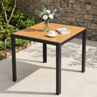 clevich Gartentisch 75 x 75 x 0 cm Teakbraun