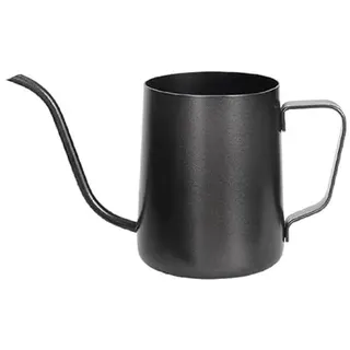 Gießkanne Zimmerpflanzen Klein 350ml Mini Gießkanne Schwarz Metall Giesskanne mit Langer Tülle Edelstahl Blumengießkanne Gieskanne für Drinnen Topfpflanzen Sukkulenten Garten Balkon