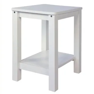 Homestyle4u Nachtschrank 38 x 32 x 47 cm Weiß