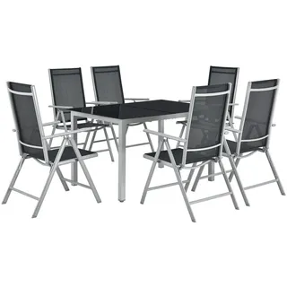 Juskys Milano Set 7-tlg. Silbergrau