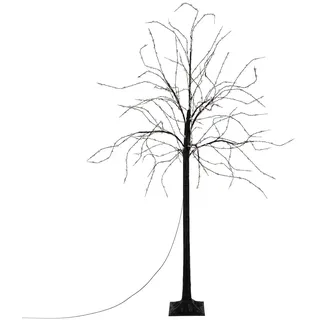 ECD Germany LED-Baum 150 cm Metall 150 cm Weihnachtsdekoration schwarz