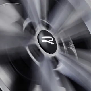 Volkswagen Original VW Dynamische Nabenkappen R-Logo, Leichtmetallfelge schwarz 000071213F