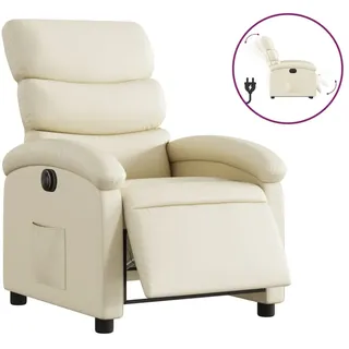 vidaXL Relaxsessel Elektrisch Creme Kunstleder - Creme