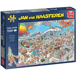 Jan van Haasteren Am Strand – 1500 Teile Puzzle Für Erwachsene | Lustiges, Kniffliges Wimmelbild Puzzle Für Geburtstag & Weihnachten – FSC-zertifizierte 90 x 60 cm