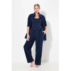 Große Größen Loungewear-Fleecehose, Damen, blau, Größe: 42/44, Polyester/Viskose, Ulla Popken