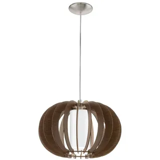 Eglo Hängeleuchte , Braun, Weiß , Holz, Metall, Glas , massiv , Kugel , 130 cm , Lampen & Leuchten, Leuchtenserien