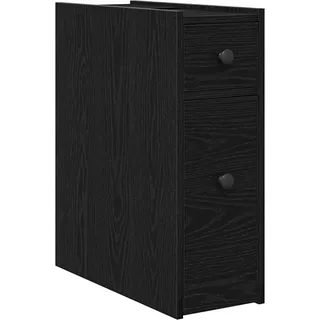 vidaXL Badezimmermöbel-Set Schwarz Eichen-Optik 80 x 18 x 60 cm - Schwarz