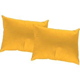 Dekokissen WIRTH "Umea" Gr. 2, gold (goldfarben, unifarben), B:50cm L:50cm, Obermaterial: 100% Polyester, Dekokissen_Sitzkissen_Kissenhüllen, Dekokissen