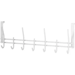Türgarderobe , Weiß , Metall , 54x20x7 cm , Garderobe, Garderobenhaken, Hakenleisten