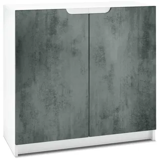 Vladon Kommode Dunkelgrau, Holzwerkstoff, 82x78x37 cm, Wohnzimmer, Kommoden, , Sideboards, Kommoden