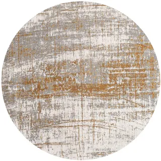 Louis De Poortere Teppich Columbus Gold Mad Men Griff 240/240 cm , Gelb , Textil , Grafikmuster , Rund , 240x240 cm , Oeko-Tex® Standard 100 , antistatisch, pflegeleicht, rutschfeste Unterfläche, für Fußbodenheizung geeignet, UV-beständig, waschbar , Teppiche und Böden, Teppiche