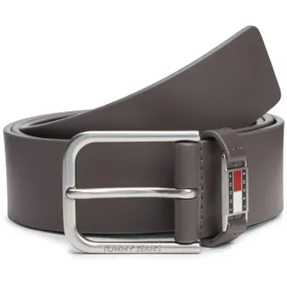 Ledergürtel TOMMY JEANS "TJM SCANTON", Herren, Gr. 100, schwarz walnut, Rindsleder, Gürtel Ledergürtel, quadratische Schnalle, Breite 4cm