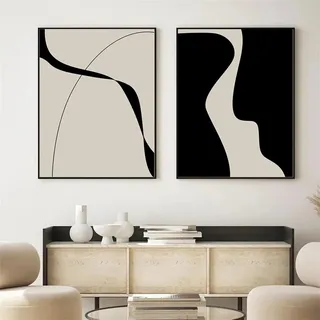 Herfair Moderne Premium Wandbilder 3er Set Bilder Winter Poster Hirsche Natur Aesthetic Bilder Wandbilder, Wohnzimmer Schlafzimmer Wanddeko, ohne Rahmen