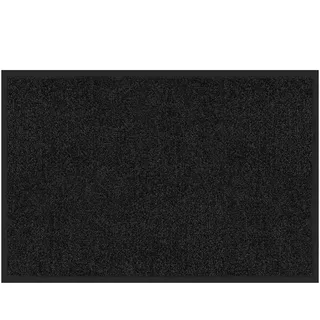 etm Hochwertige Fußmatte | schadstoffgeprüft | bewährte Eingangsmatte in Gewerbe & Haushalt | Schmutzfangmatte mit Top-Reinigungswirkung | Sauberlaufmatte waschbar & rutschfest (120x600 cm, Schwarz)