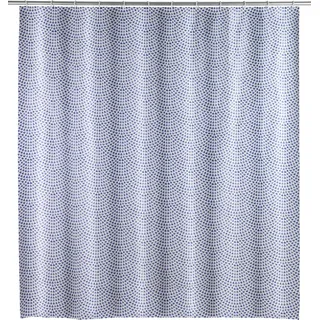 Wenko Duschvorhang Sevilla 180 x 200 cm blau/weiß