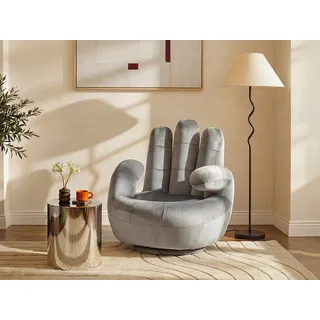 Fingersessel drehbar - Samt - Anthrazit - CATCHY