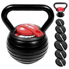 Yes4All 18kg Kettlebell Verstellbar, Verstellbare Kettlebell Weight Set, Adjustable Cast Iron Kettlebells