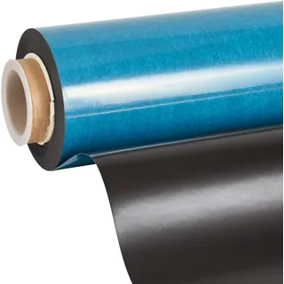 Magnetfolie selbstklebend, roh, 1.070 x 0,5 mm, Rolle mit 20 m, Ferrit, braun