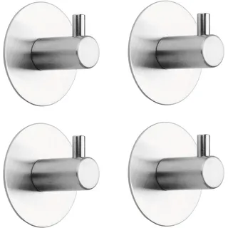 Tiger Rhino Haken Set, Edelstahl gebürstet, 4 Stück